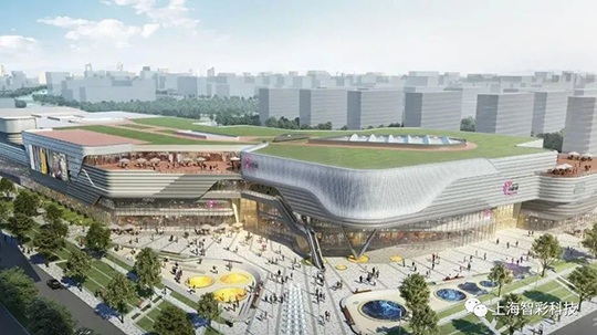 上海松江印象城LED顯示屏項目由智彩科技設(shè)計、安裝